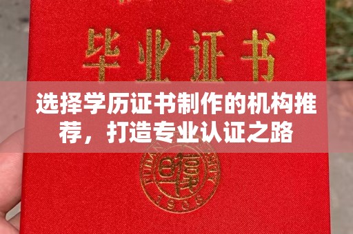 大埤选择学历证书制作的机构推荐，打造专业认证之路