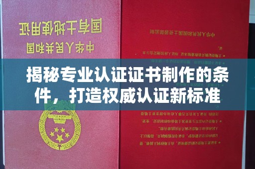 大埤揭秘专业认证证书制作的条件，打造权威认证新标准