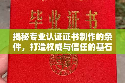 大埤揭秘专业认证证书制作的条件，打造权威与信任的基石