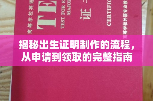 大埤揭秘出生证明制作的流程，从申请到领取的完整指南