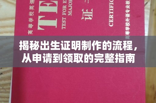 大埤揭秘出生证明制作的流程，从申请到领取的完整指南